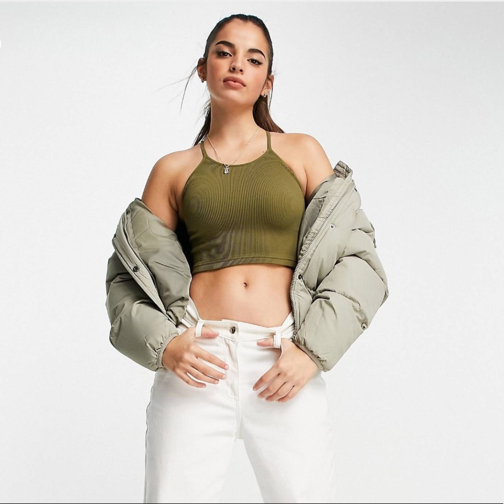 Free People | Cropped Running Tank Top - Forest Moss/  Green